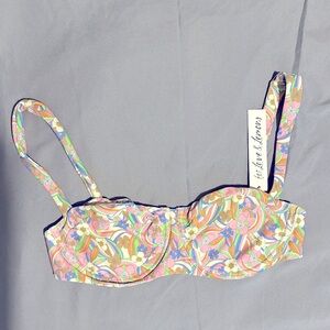 New!For Love and Lemons Devon Swim Bikini Top
